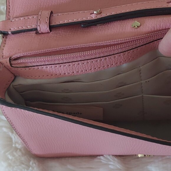 KATE SPADE New York Pink Leather Sylvia Chain Crossbody Bag - Picture 8 of 14